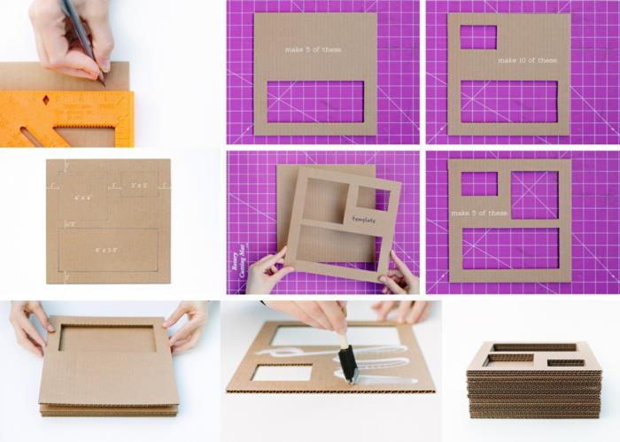 DIY -koriste -sisustusideoita pahvilaatikoita tee itse