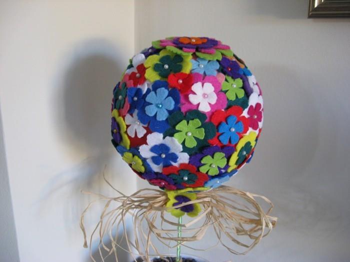DIY -koriste -ideoita kankaan koristekankaasta koristele huopakangasideoilla koristepallo