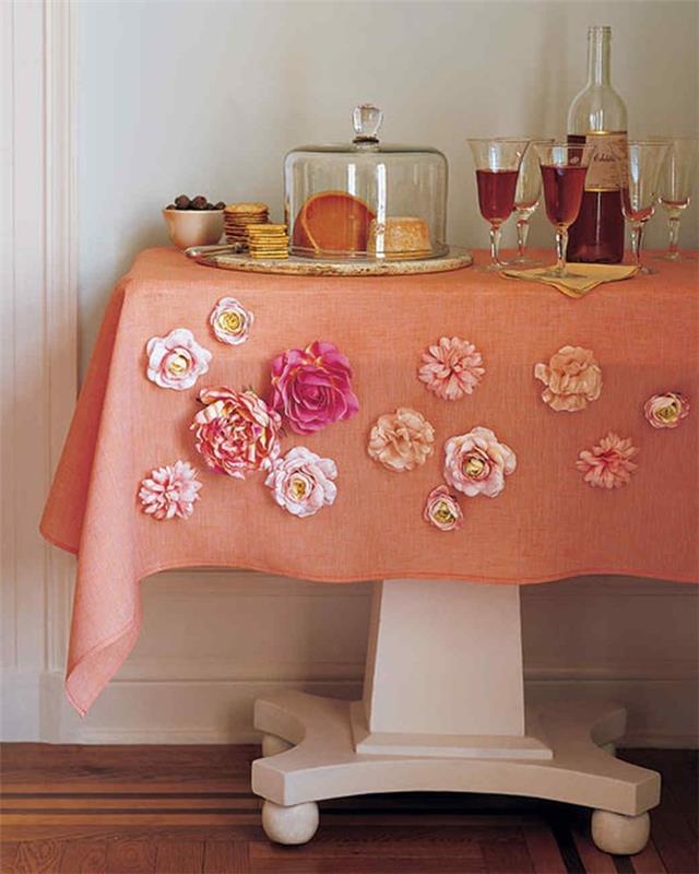 DIY -sisustusideoita kankaan koristekankaasta koristele huopakudoksella idedeko -pöytäkoriste