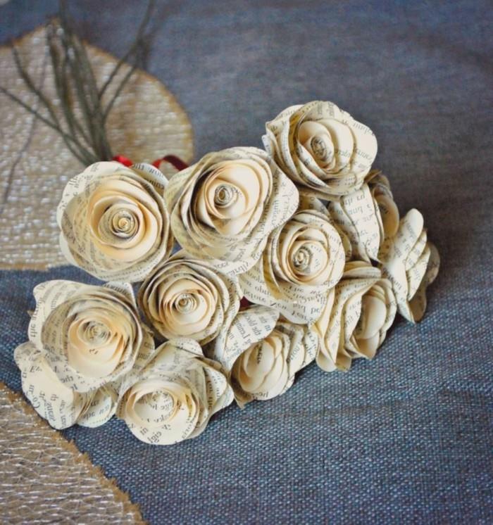 DIY sisustus paperikirja sivut tinker ruusuja
