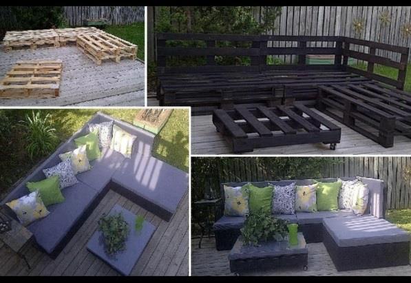 diy patio huonekalut kuormalava sohva