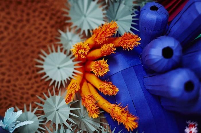 diy idea deco Mlle Hipolyte koralli oranssi sininen vaaleanvihreä