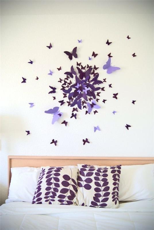 DIY -ideoita sisustus seinäkoriste paperi makuuhuone