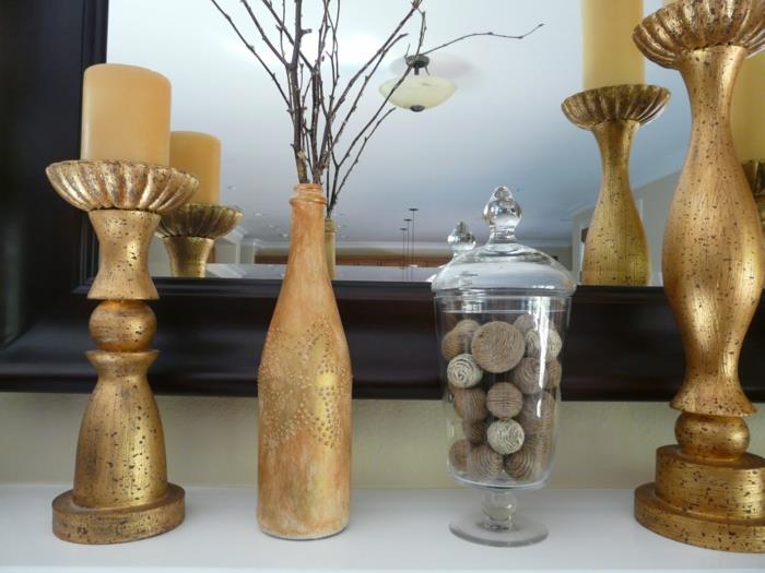 DIY -ideat pullot koristavat kultaista tyylikkyyttä