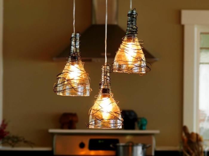 DIY -lamput ja valot led -lamput itämaiset lamput lamppu, jossa on liiketunnistin suunnittelijalamput samppanjapullo