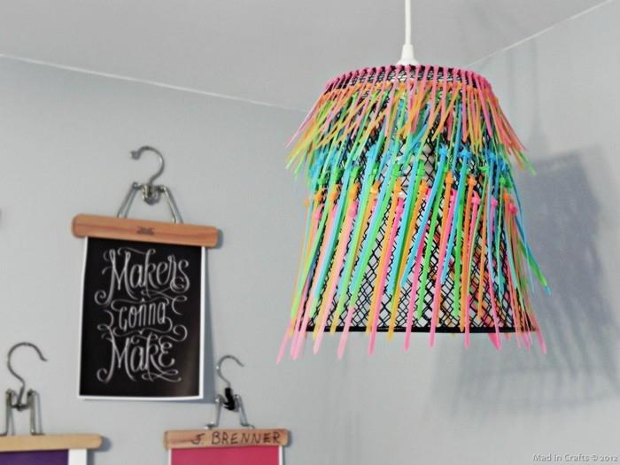 DIY lampunvarjostin kierrättää ideoita luovasti paperin roskakoriin