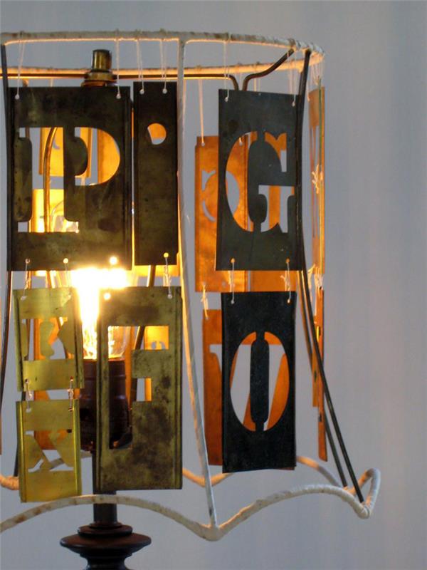 diy lampunvarjostin upcycling ideas typografia
