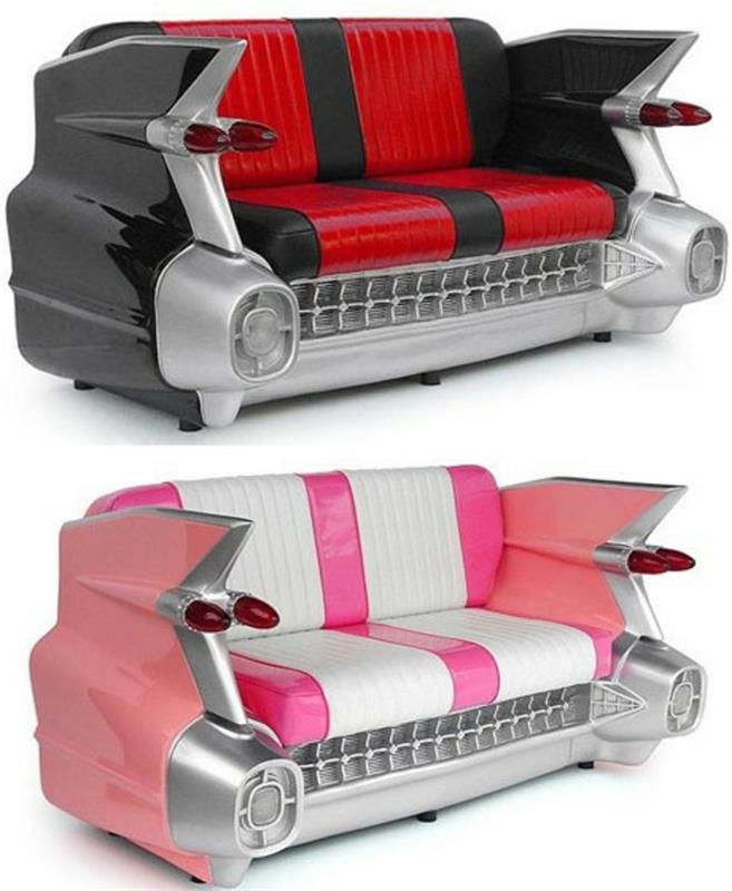 DIY huonekalut auto osat sohva vaaleanpunainen musta