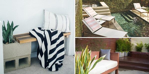 DIY huonekalut ulkona puutarhakalusteet design aurinkotuolit rakentaa puutarhakasveja itse
