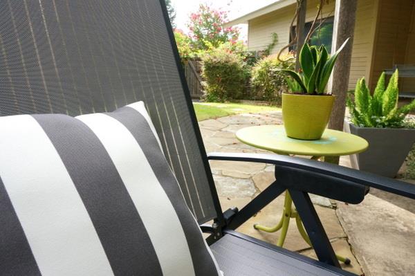 DIY huonekalut puutarhakalusteet istutuskoneet kansituoli ulkona lounge heittää tyynyt raidallinen kuvio