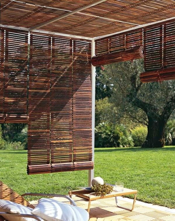 DIY huonekalut pergola rullaverhoista