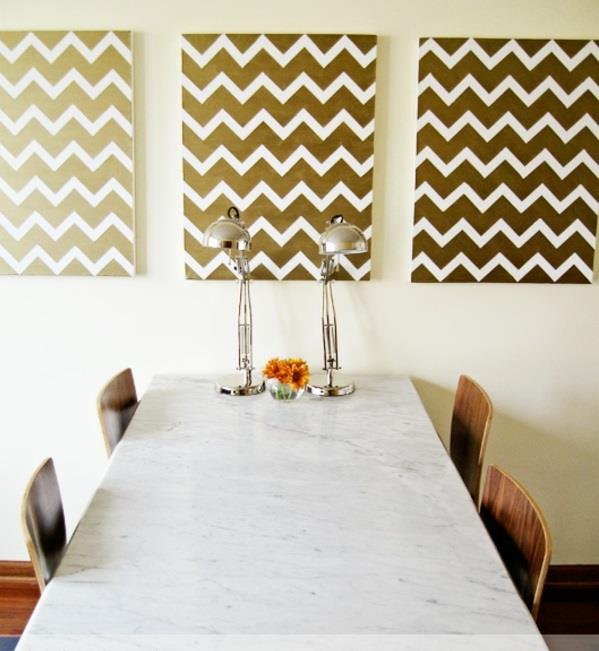 diy modern canvas art chevron