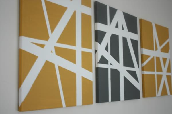 diy modern canvas art lines