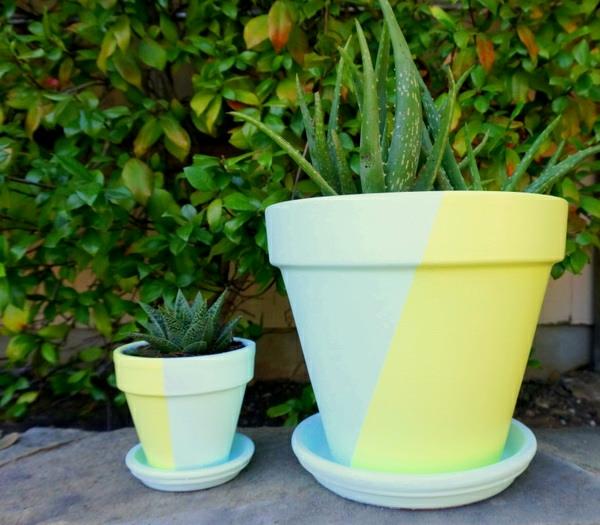 DIY -projektit maalasi ruukkuja