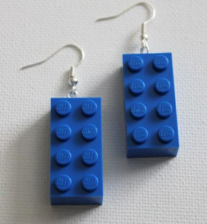 DIY -projektit lego tiilet korvakorut tekevät sinisestä