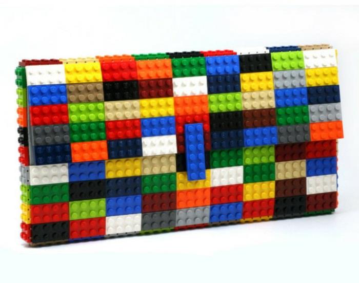 DIY -projektit lego tiilet suunnittelija käsilaukku värikäs