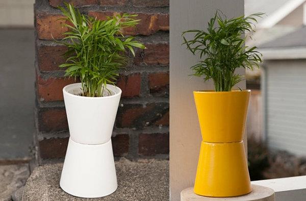 DIY -projektit kasvi ruukut valkoinen keltainen