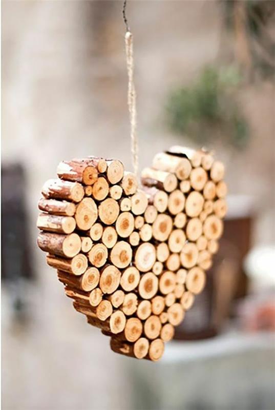DIY joulukoristeita puu koristelu riipus sydän
