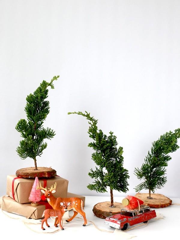 DIY joulukoristeita ideoita fancy deco ideoita luonnonmateriaaleja