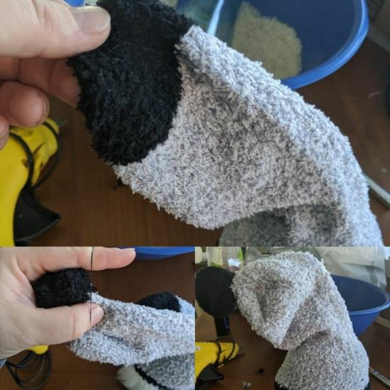 diy imp vanhoista sukkista tinker joulukoristeita