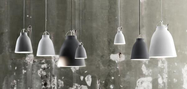 tanskalaiset designkalusteet cecilie manz caravaggio lamput harmaa