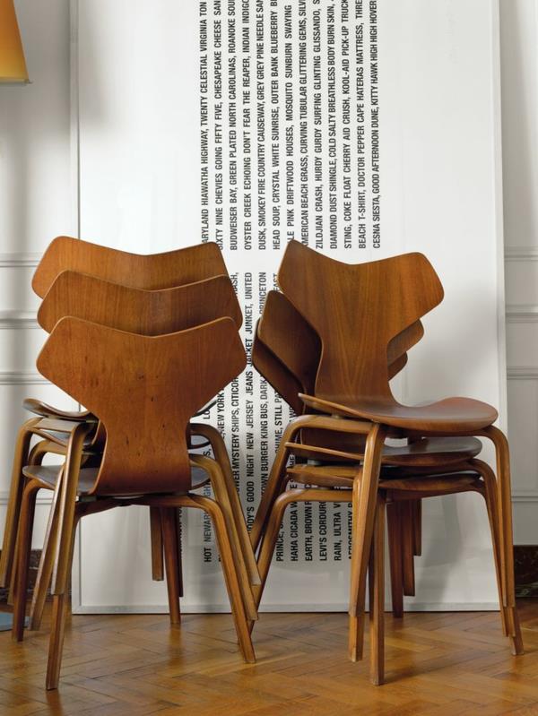 tanskalaiset designkalusteet Arne Jacobsen tuoli grand prix puu