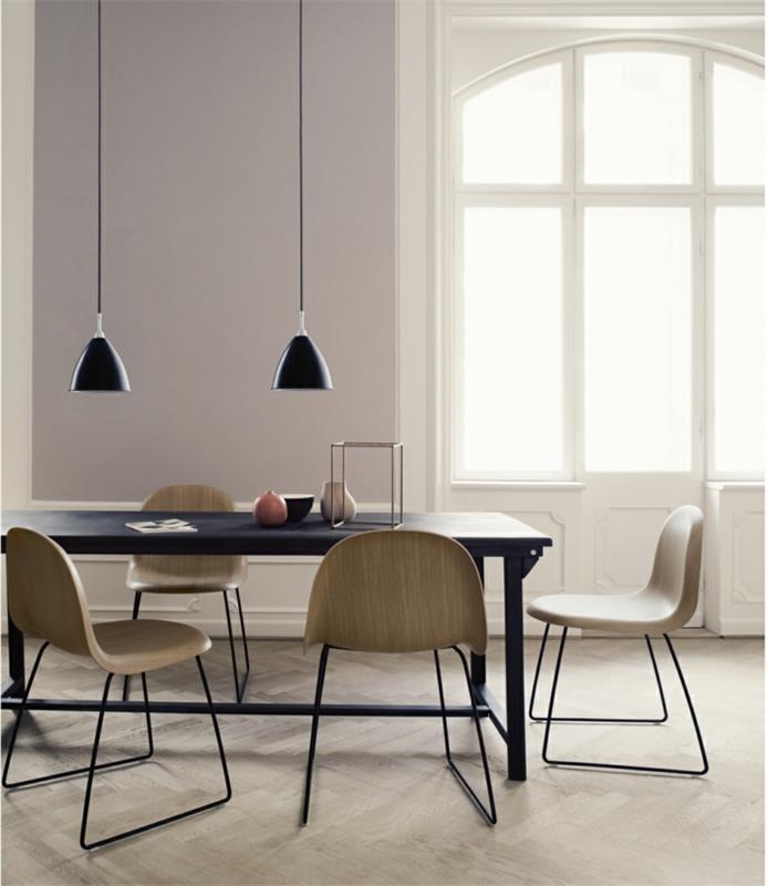 tanskalainen design skandinaaviset huonekalut ruokasali ruokapöydän tuolit gubi