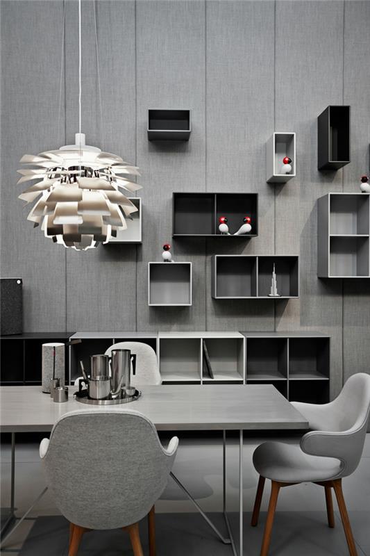 tanskalainen design skandinaaviset huonekalut elävä tyyli yksivärinen harmaa