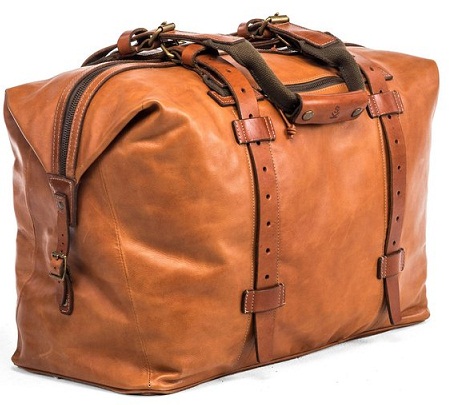 Travel Brown Leather Duffle Bag til mænd