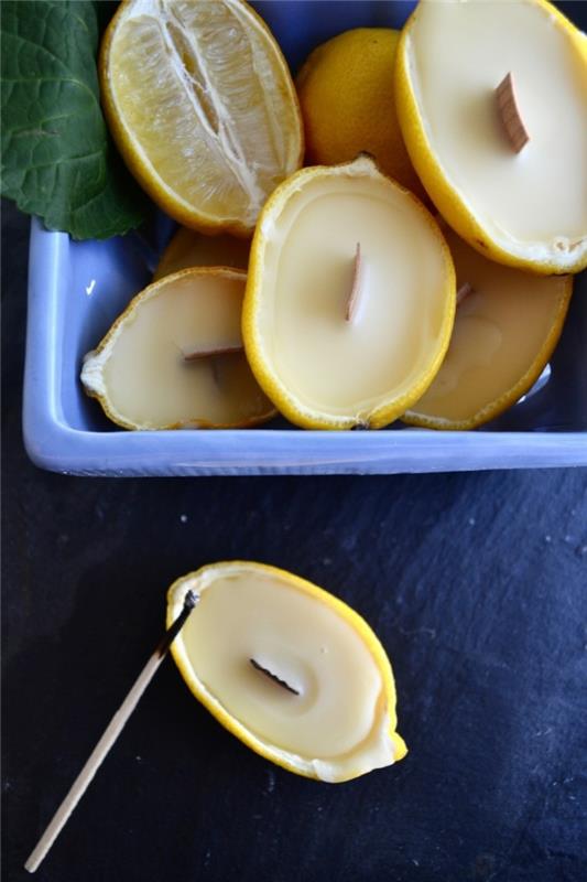 Tee tuoksukynttilöitä itse eteeriset öljyt sitruunakynttilä