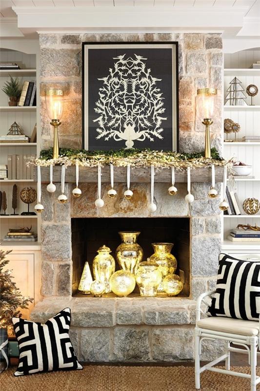 jalo joulu takka koristella deco tyylikäs