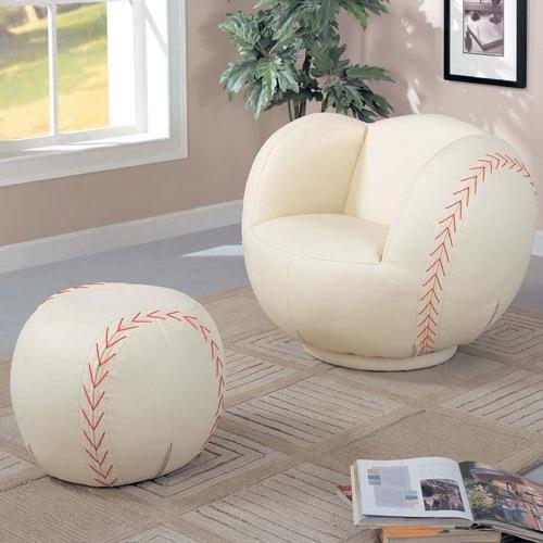 ainutlaatuinen verhoiltu nojatuoli brookstone baseball valkoinen jakkara