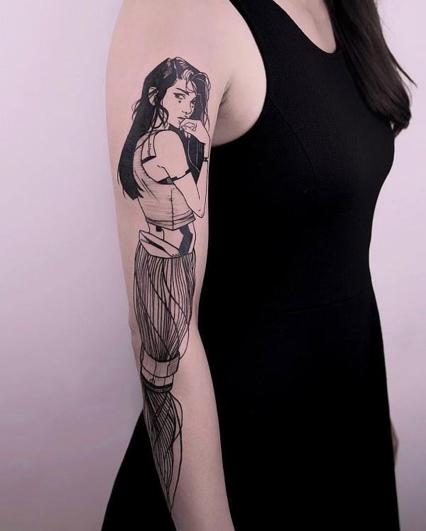 nainen käsivarsi tatuointi ideoita