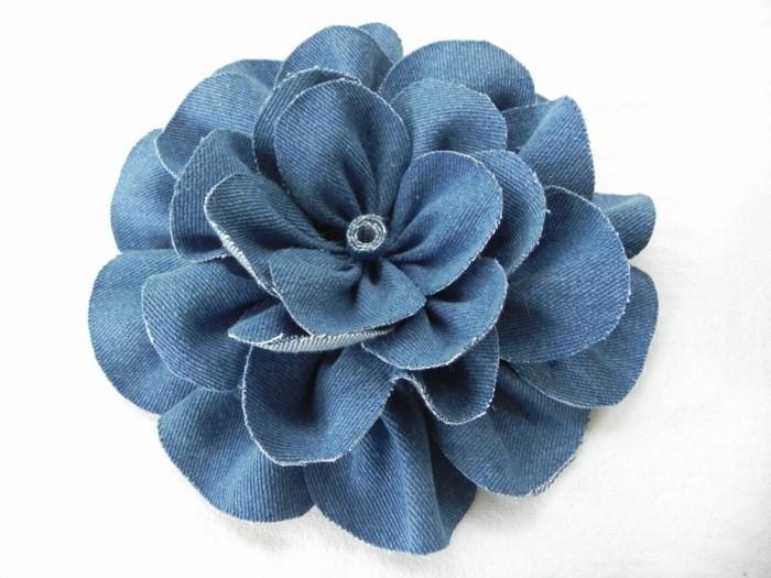 yksinkertaiset käsityöideat ompele denim -kukka