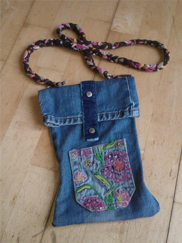 yksinkertaisia ​​käsityöideoita denim -laukkujen ompeluun