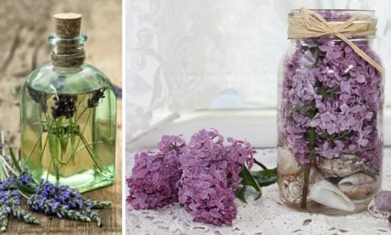 yksinkertaisia ​​sisustusideoita lila ja laventeli