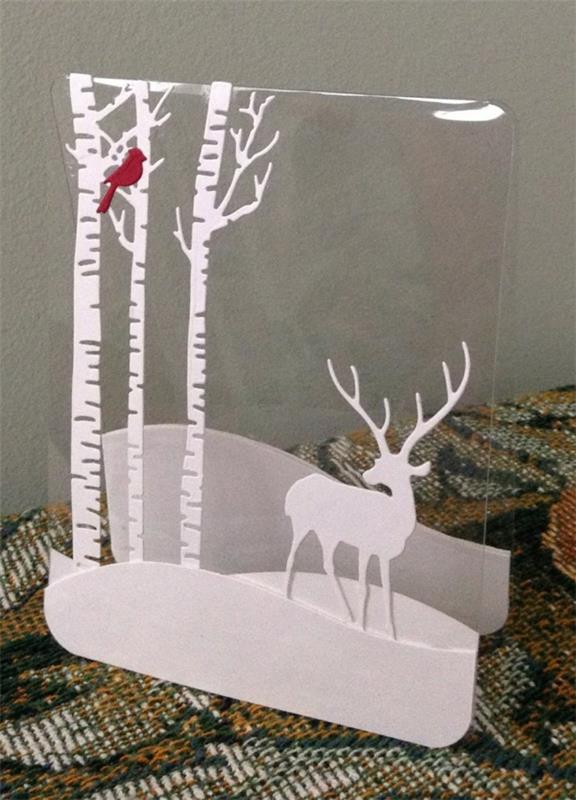 tee yksinkertaiset joulukortit muovista läpinäkyväksi