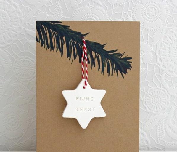 näpertely tähti oksia yksinkertaisia ​​joulukortteja