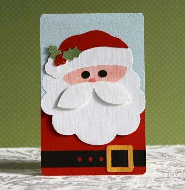 yksinkertainen punainen puku tinker joulupukki joulukortit