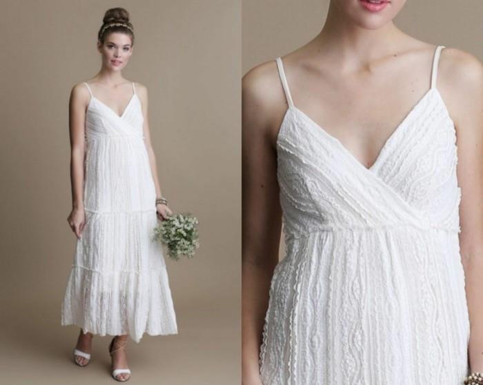 yksinkertainen hääpuku boho chic -tyyliin
