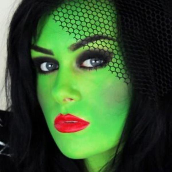 halloween meikki ideoita vihreät kasvot