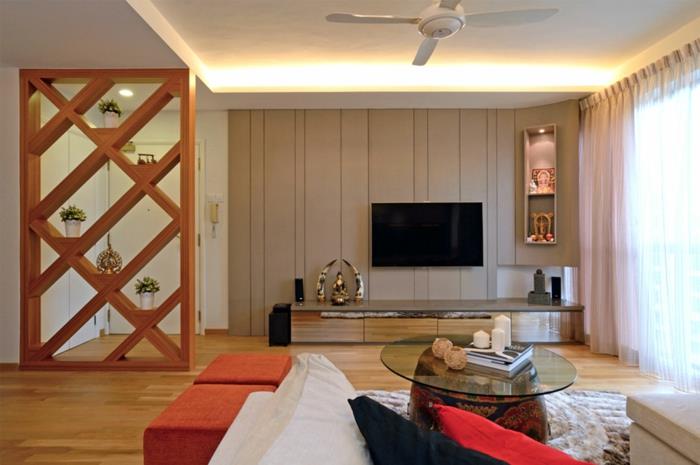 sisustusesimerkkejä sisustussuunnittelu elävä tyylikkyys aasia huoneisto sisustusesimerkit aasialainen intia henki värikäs singapore moderni