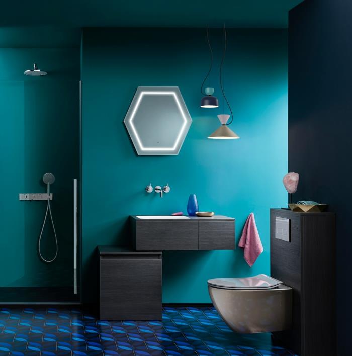 väri turkoosi väri suunnittelu esimerkkejä huonekalut trendi väri seinän suunnittelu seinän suunnittelu sinivihreä kylpyhuone