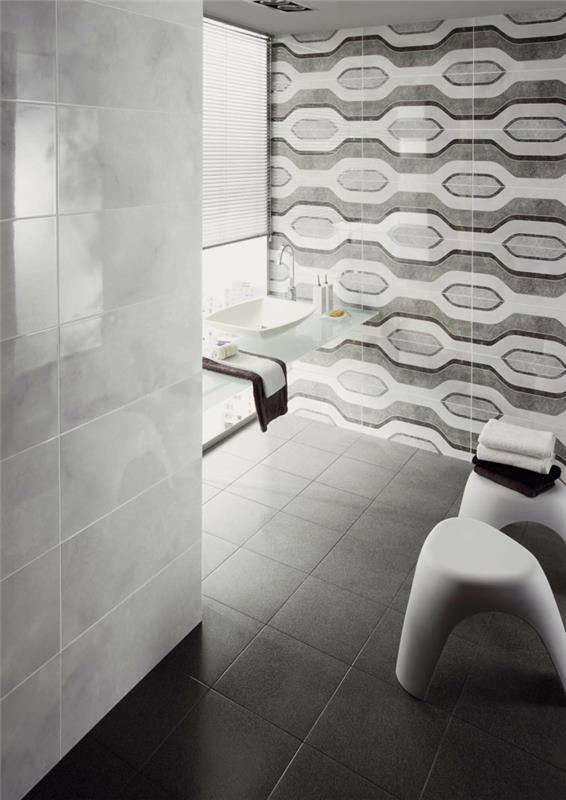 sisustusesimerkkejä seinän suunnittelu kylpyhuoneen laatat