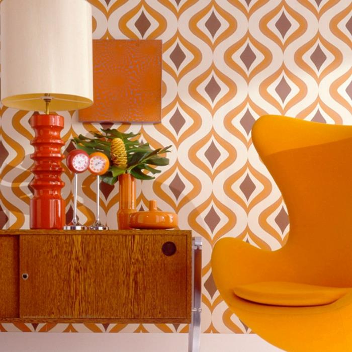 koti-ideoita sisustusideoita geometria väri älykäs kirkas rakenne seinä tarra seinä design-oranssi