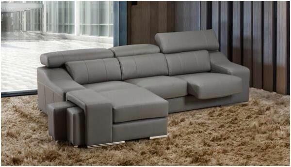 harmaa pitkäkestoinen sohva nahkahuonekalut