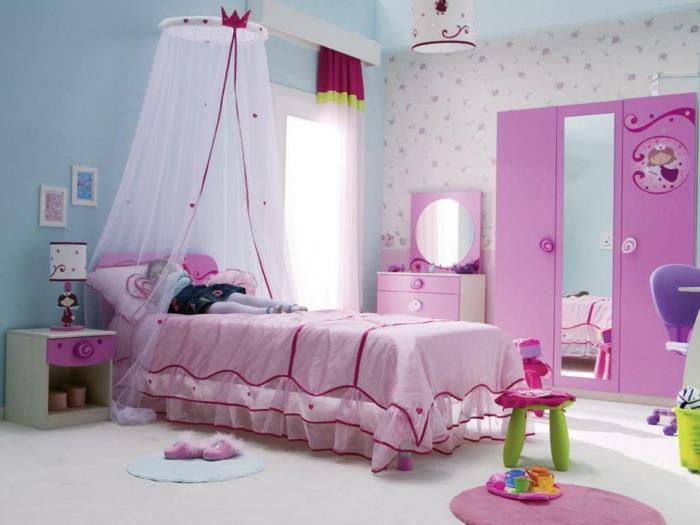 sisustusideoita lastenhuone vaaleanpunainen tyttö huone seinän taustakuva