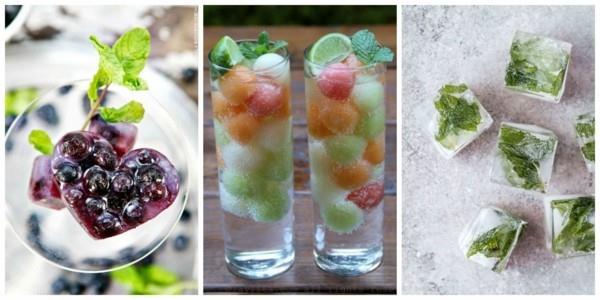 jääkuutioita ideoita kesäideoita hedelmiä
