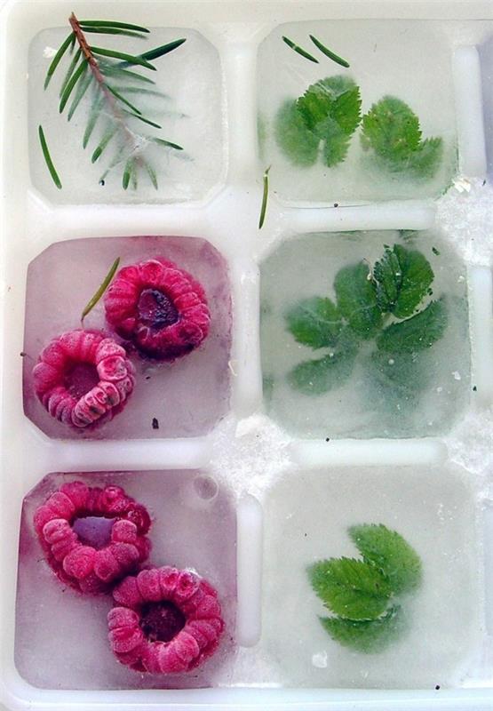 jääkuutioita ideoita kesäideoita puhtaita luonnollisia eteerisiä öljyjä