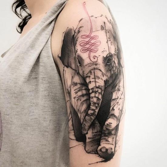 elefantti intia hiha tatuointi ideoita